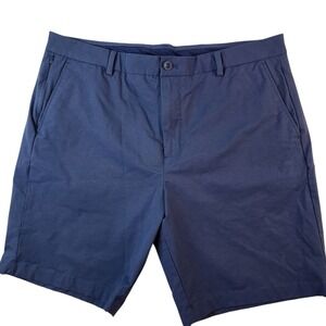 Vineyard Vines OTG Shorts Men 36 Navy Blue 9" On The Go Performance Golf Stretch